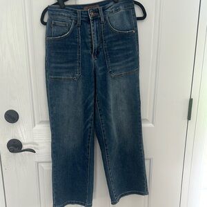 Judy Blue The Perfect Fit High Rise Wide Leg Crop Jeans